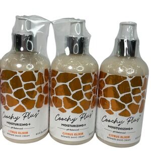 3 Coochy Plus Intimate Shaving Cream Citrus Elixir For Pubic Bikini Line Armpit